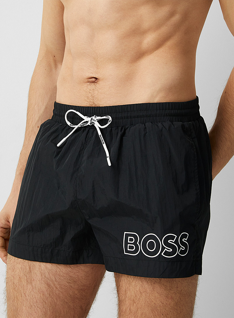 Solid quick-dry swim trunk | BOSS | Men's Urban Swimwear Online in ...
