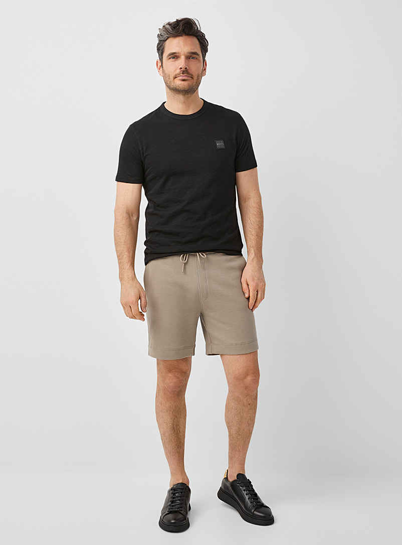 BOSS Light Brown Terry-lined Sewalk short for men