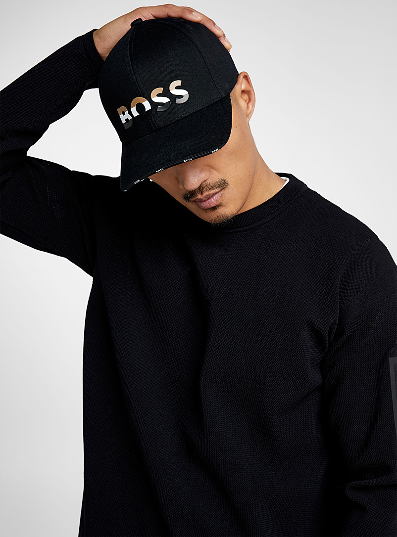 BOSS: La casquette logo tricolore Noir pour homme