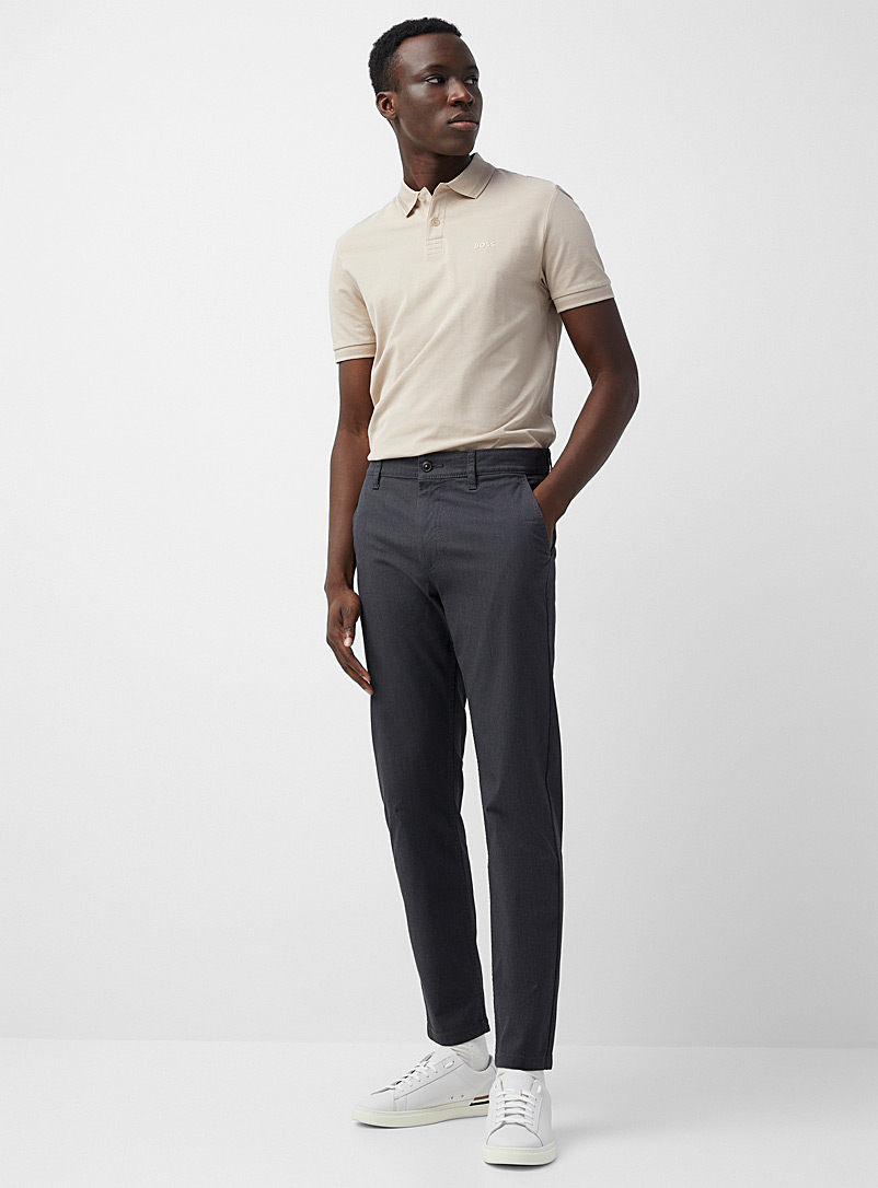 BOSS Black Semi-plain pant Tapered fit for men