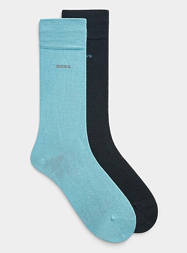 Solid bamboo viscose dress socks 2-pack