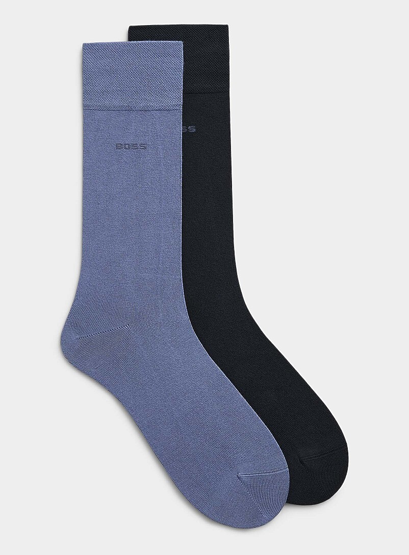 Chaussettes Habillées Homme J Crew - Chevrons Bleu Marine - Taille Unique