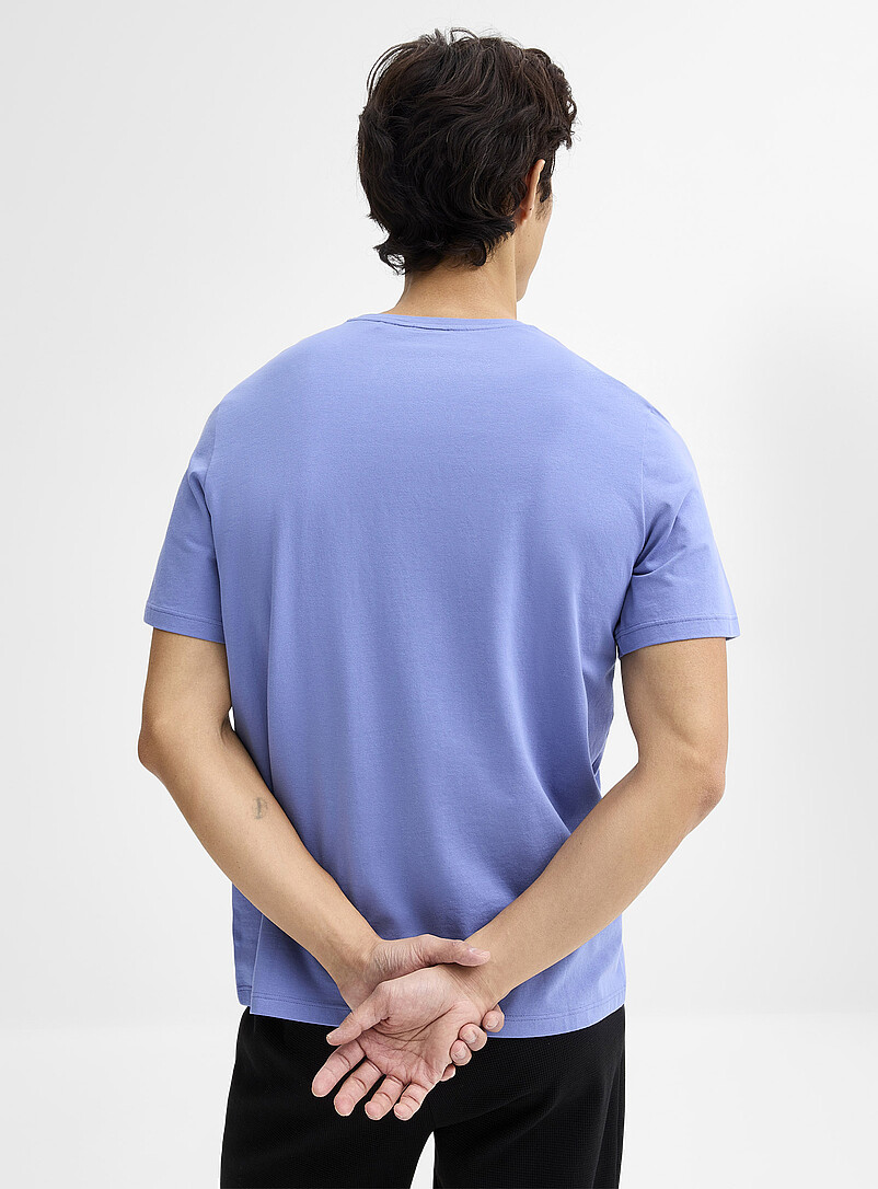 BOSS: Le t-shirt extensible uni Bleu p&acirc;le - Bleu ciel pour homme