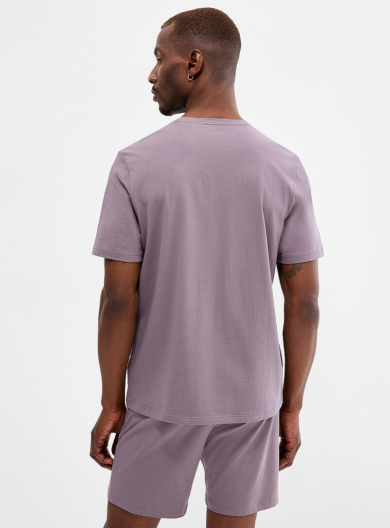 BOSS: Le t-shirt extensible uni Bleu p&acirc;le - Bleu ciel pour homme