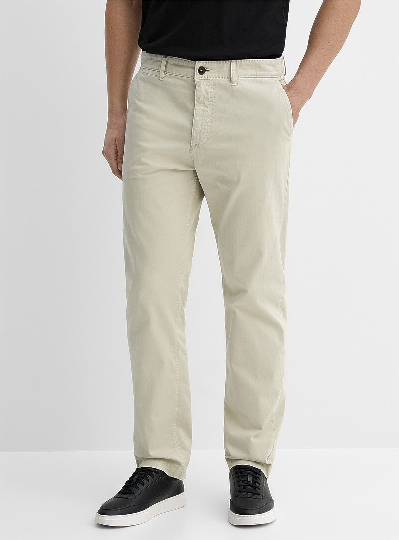 BOSS: Le chino extensible &eacute;pur&eacute; <b>Coupe droite</b> Bleu marine - Bleu nuit pour homme