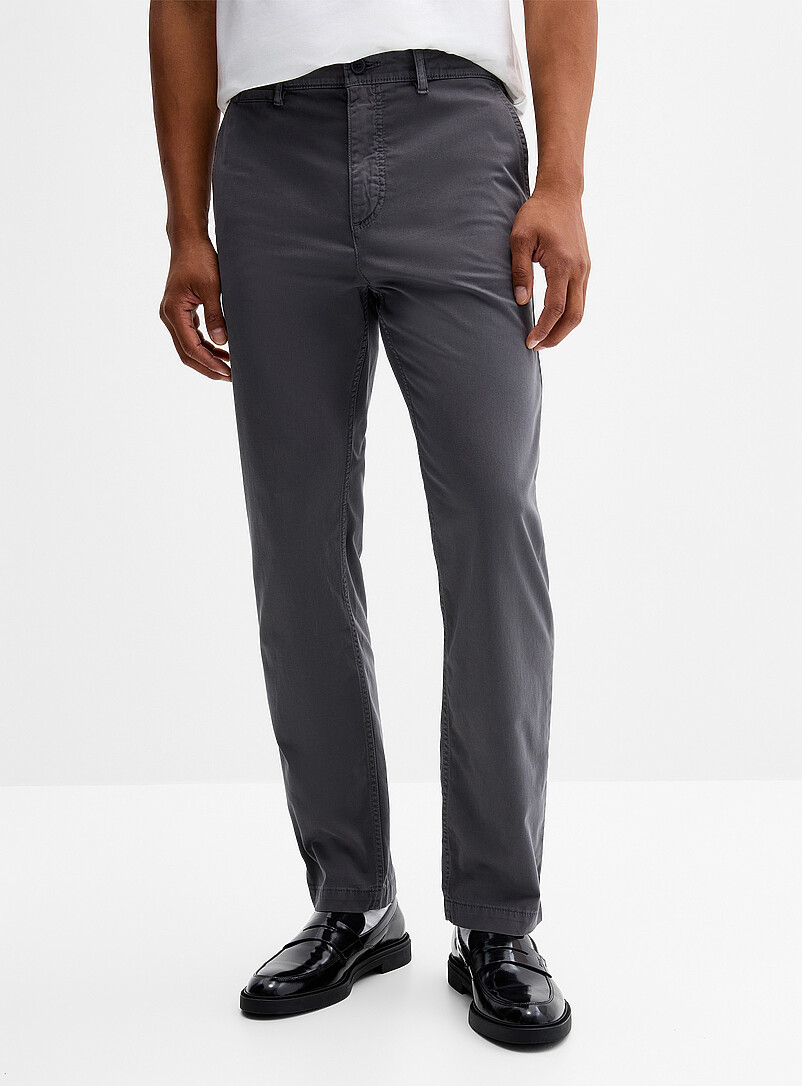 BOSS: Le chino extensible &eacute;pur&eacute; <b>Coupe droite</b> Bleu marine - Bleu nuit pour homme