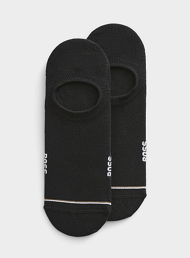 Mini-logo triple-stripe foot liners 2-pack