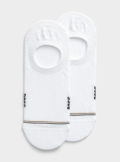 Les prot&egrave;ge-pieds triple rayure minilogos Emballage de 2