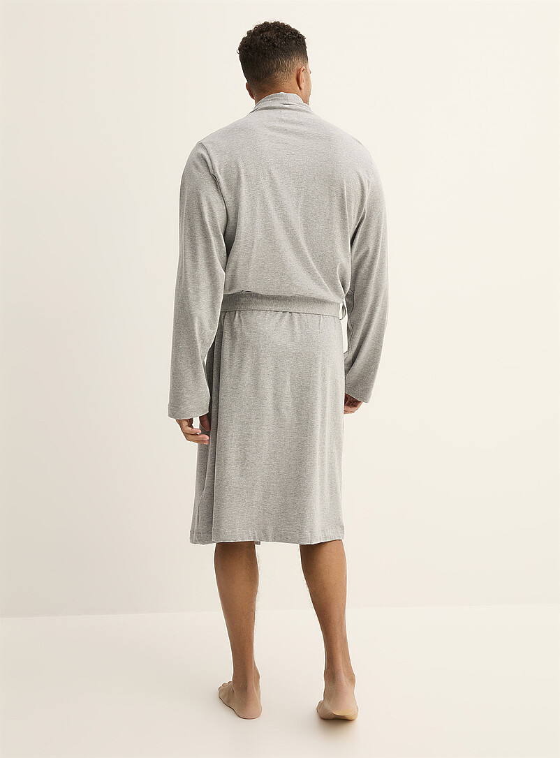 BOSS: Le peignoir jersey l&eacute;ger Gris pour homme