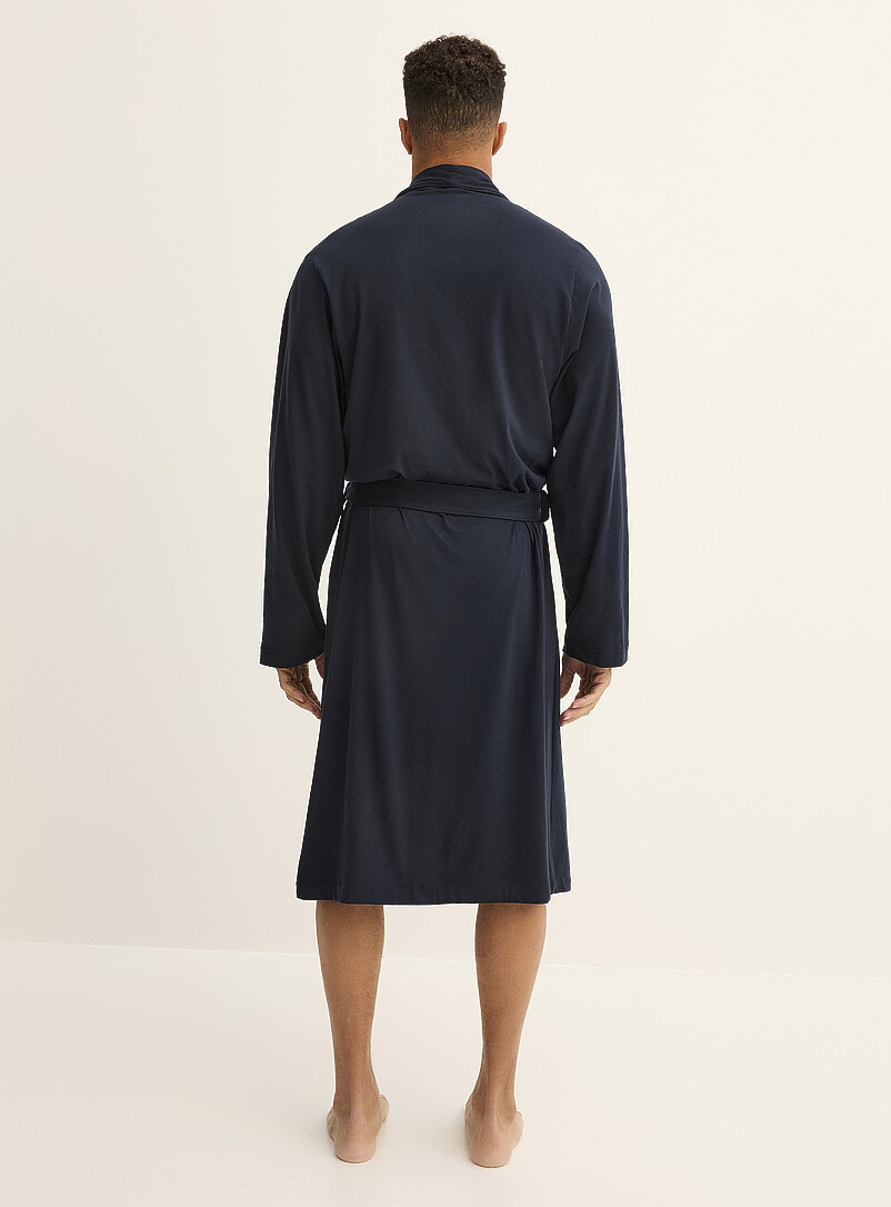 BOSS Grey Lightweight jersey robe for men