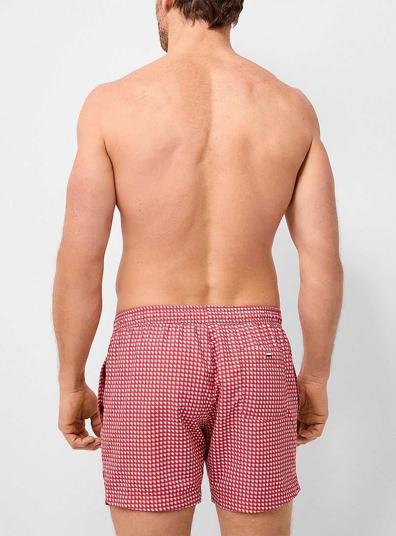 BOSS Red Mini-sun-pattern swim trunk for men