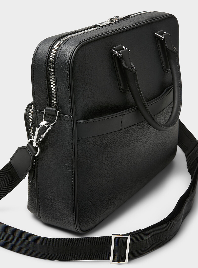 Mallette Souple Simili Cuir Noir - Dimensions 40.5x35.5 Cm - Adulte Unisexe