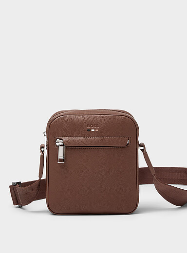 Pebbled faux leather shoulder bag