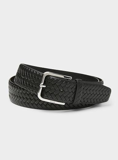 Braided leather belt