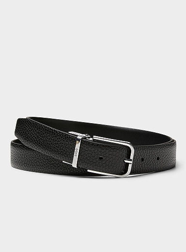 La ceinture cuir grenu noir
