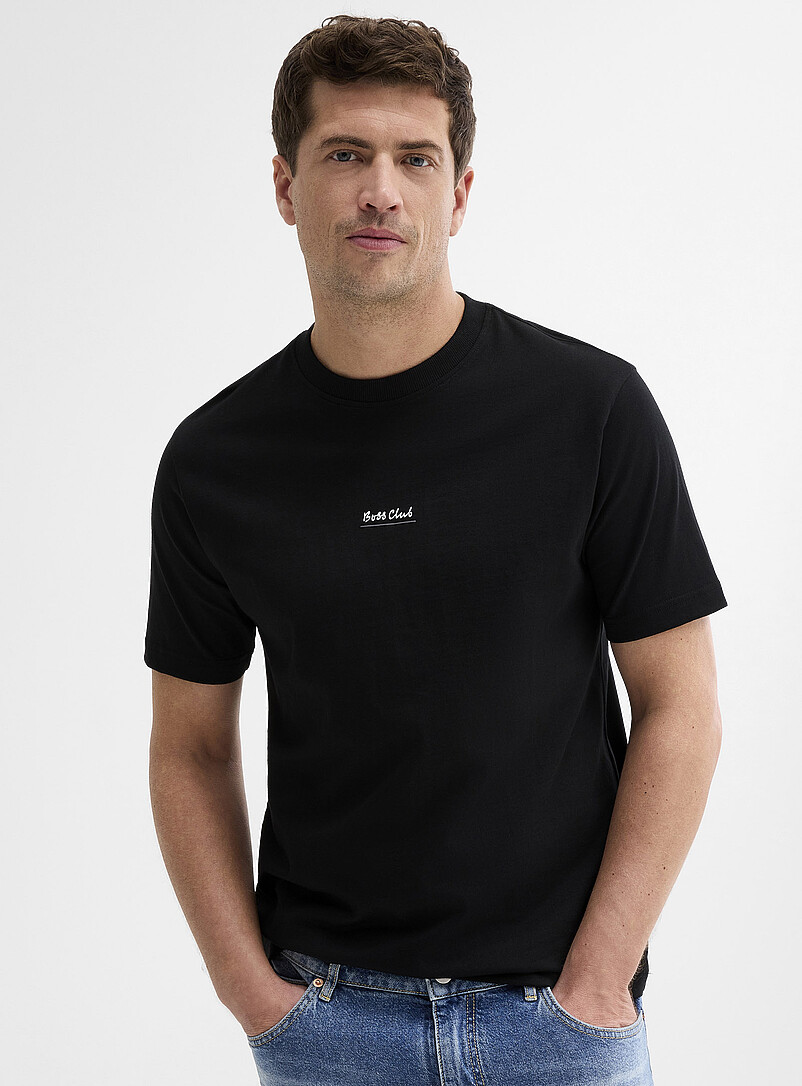 BOSS: Le t-shirt Boss Club Noir pour homme