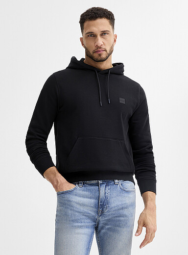 BOSS: Le kangourou &eacute;cusson logo Wetalk Noir pour homme