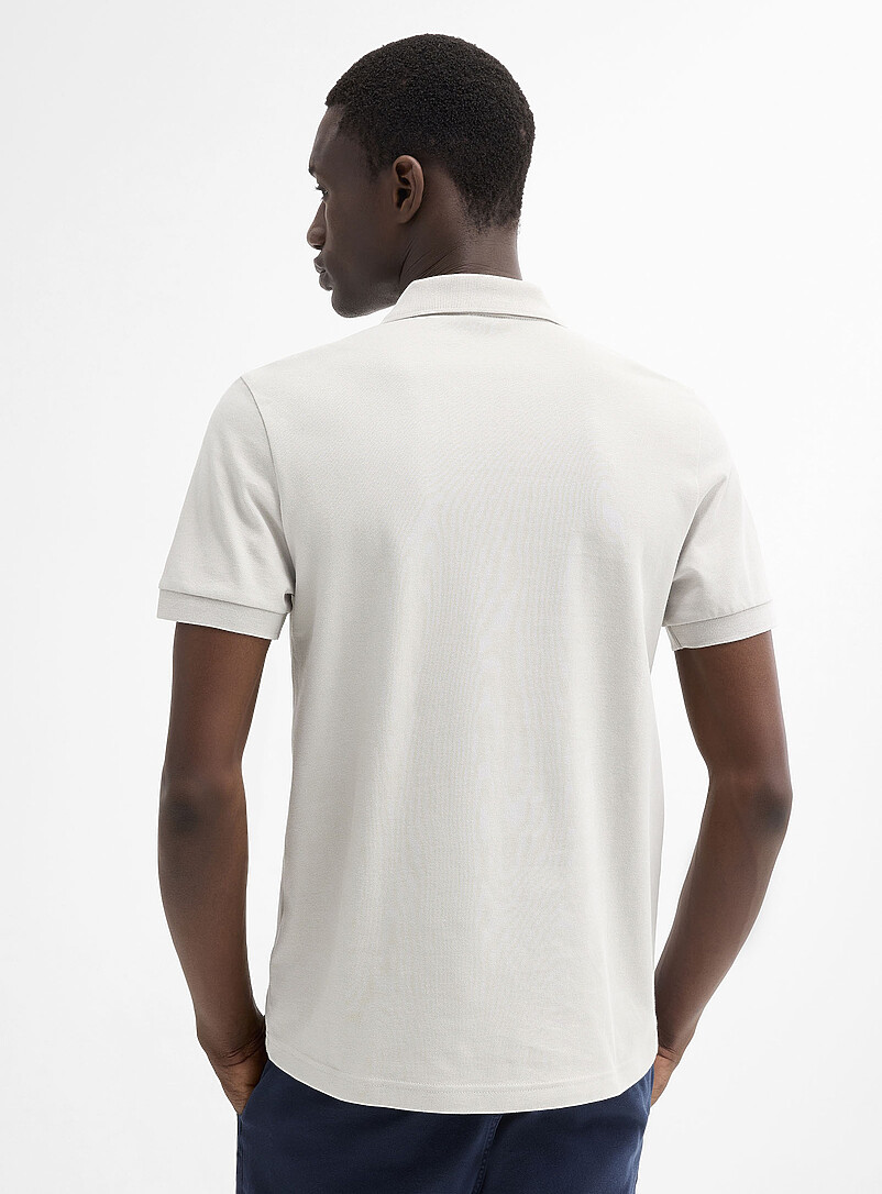 BOSS: Le polo col zipp&eacute; &eacute;cusson logo Ivoire - Beige cr&egrave;me pour homme