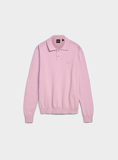 BOSS: Le polo signature brod&eacute;e Asac Rose pour homme