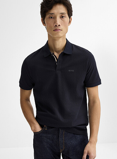 Mosaic piqu&eacute; polo