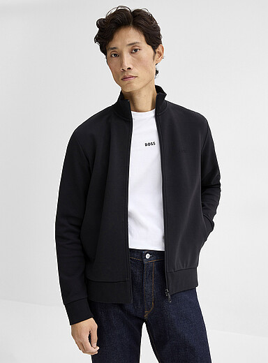 Le cardigan dense jersey monochrome Skaz