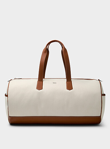 Le sac polochon canevas cr&egrave;me