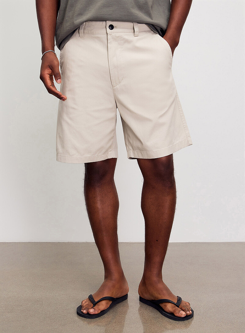 BOSS: Le bermuda chino &eacute;pur&eacute; Sable pour homme