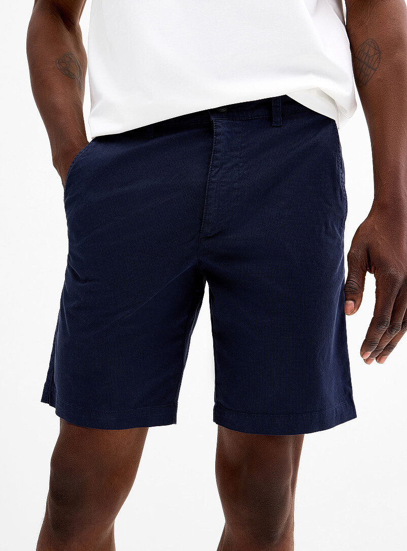 BOSS: Le bermuda chino faux uni Bleu marine pour homme