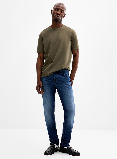 BOSS: Le jean bleu fonc&eacute; Maine <b>Coupe r&eacute;guli&egrave;re</b> Bleu pour homme