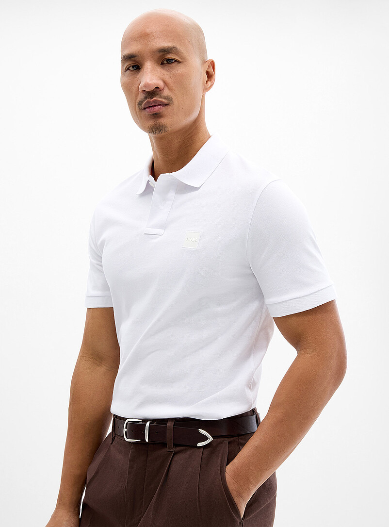 BOSS: Le polo piqu&eacute; Passenger Saumon - Corail pour homme
