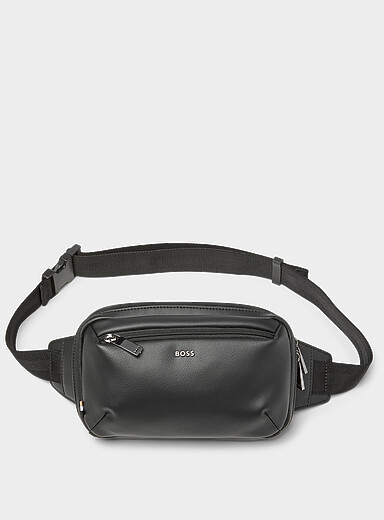 Supple faux-leather belt bag