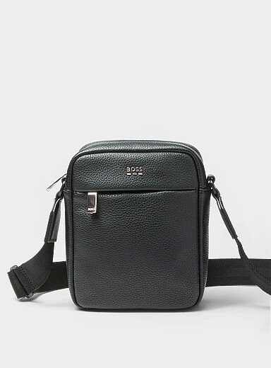 Ray pebbled faux leather crossbody bag