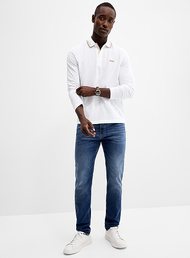 Le jean bleu moyen Onyx <b>Coupe fusel&eacute;e</b>