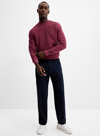 Le pantalon serg&eacute; flanelle <b>Coupe fusel&eacute;e</b>