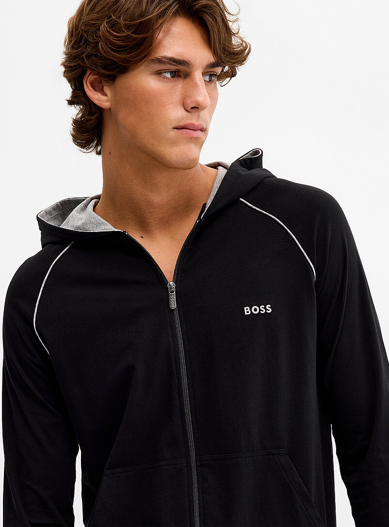 Stretch zipped hoodie | BOSS | Shop Men's Pyjamas & Leisurewear