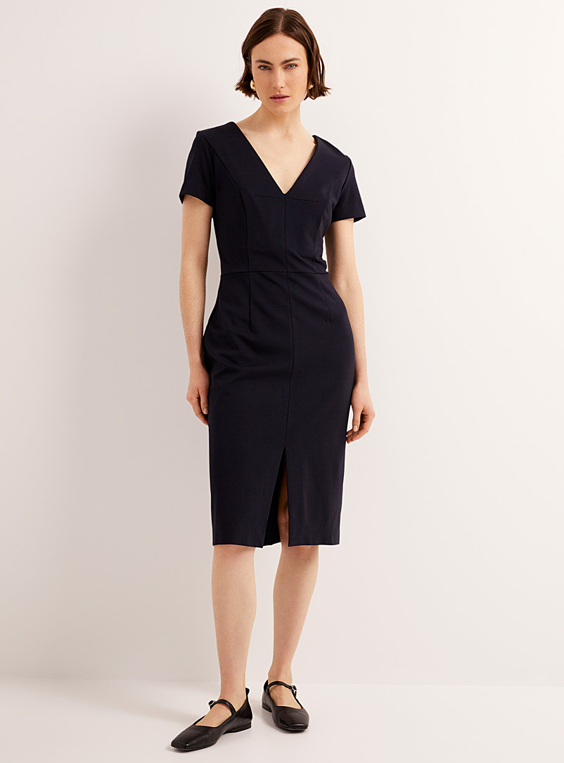 Kalamara V-neck sheath dress | HUGO | Shop Midi Dresses | Simons