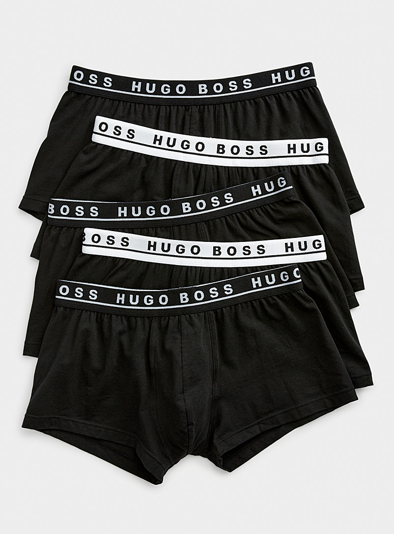 BOSS Black Black-and-white trunks 5-pack for men