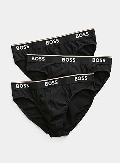 Les slips unis taille logo Coton Emballage de 3