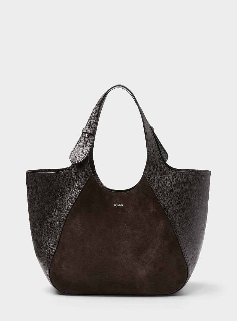 Sac Fourre-tout En Daim Synthétique Pour Femmes - Grande Capacité 36x27x11 Cm - Bandoulière Réglable - Idéal Pour Shopping, Travail Ou Voyage - 5