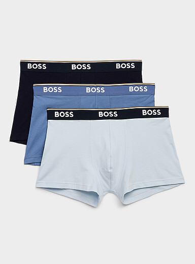 Les boxeurs courts palette de bleu 2,5 po Cotton Stretch Emballage de 3