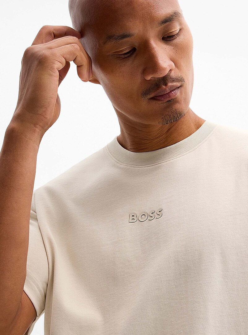 BOSS: Le t-shirt logo &eacute;pur&eacute; Noir pour homme