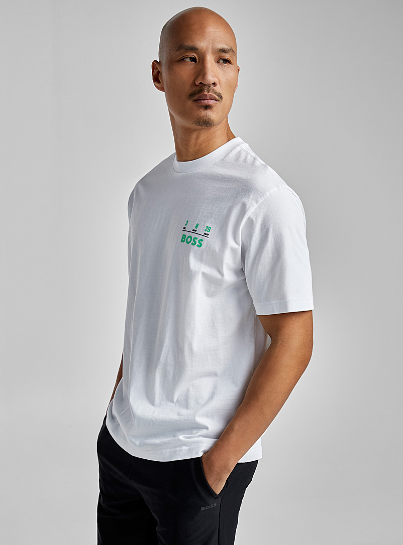 BOSS: Le t-shirt Records Blanc pour homme
