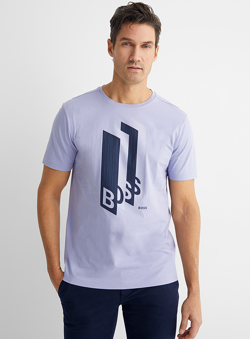 BOSS Blue Graphic logo T-shirt for men