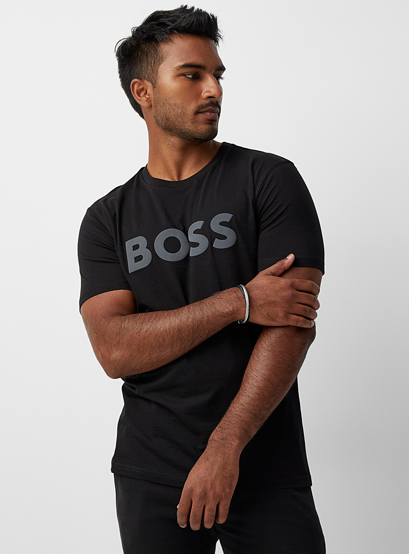 BOSS: Le t-shirt Thinking Noir pour homme