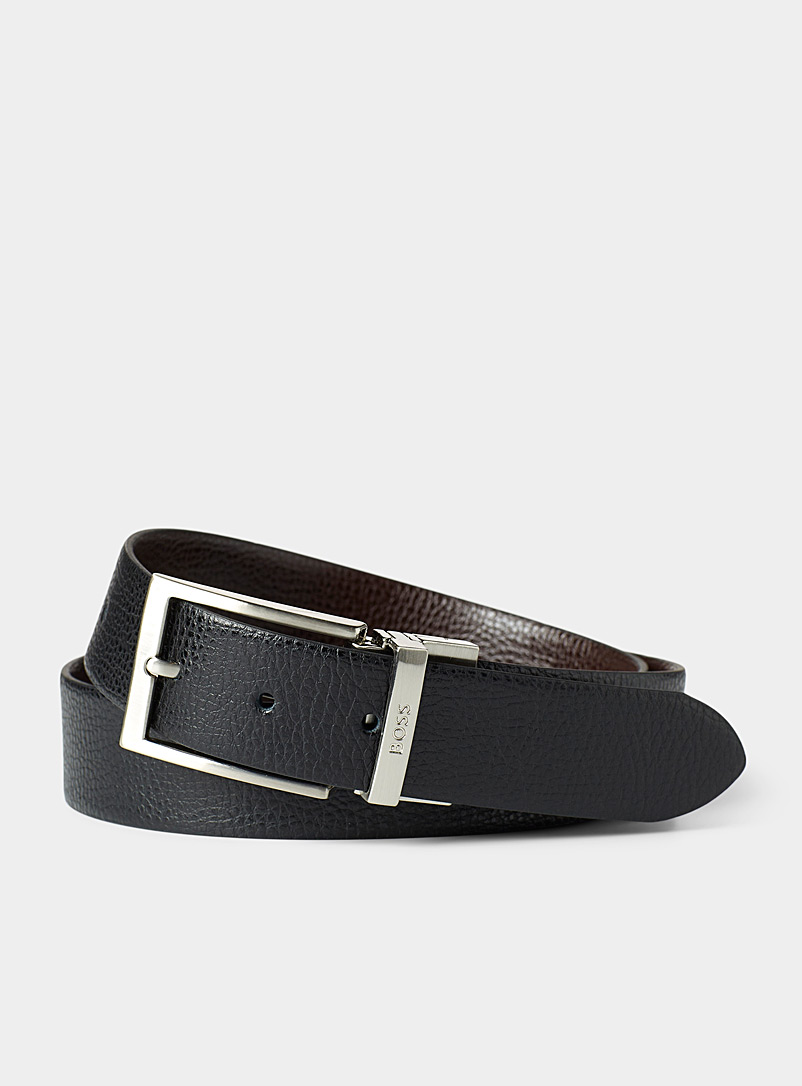 BOSS Black Ollie reversible leather belt for men