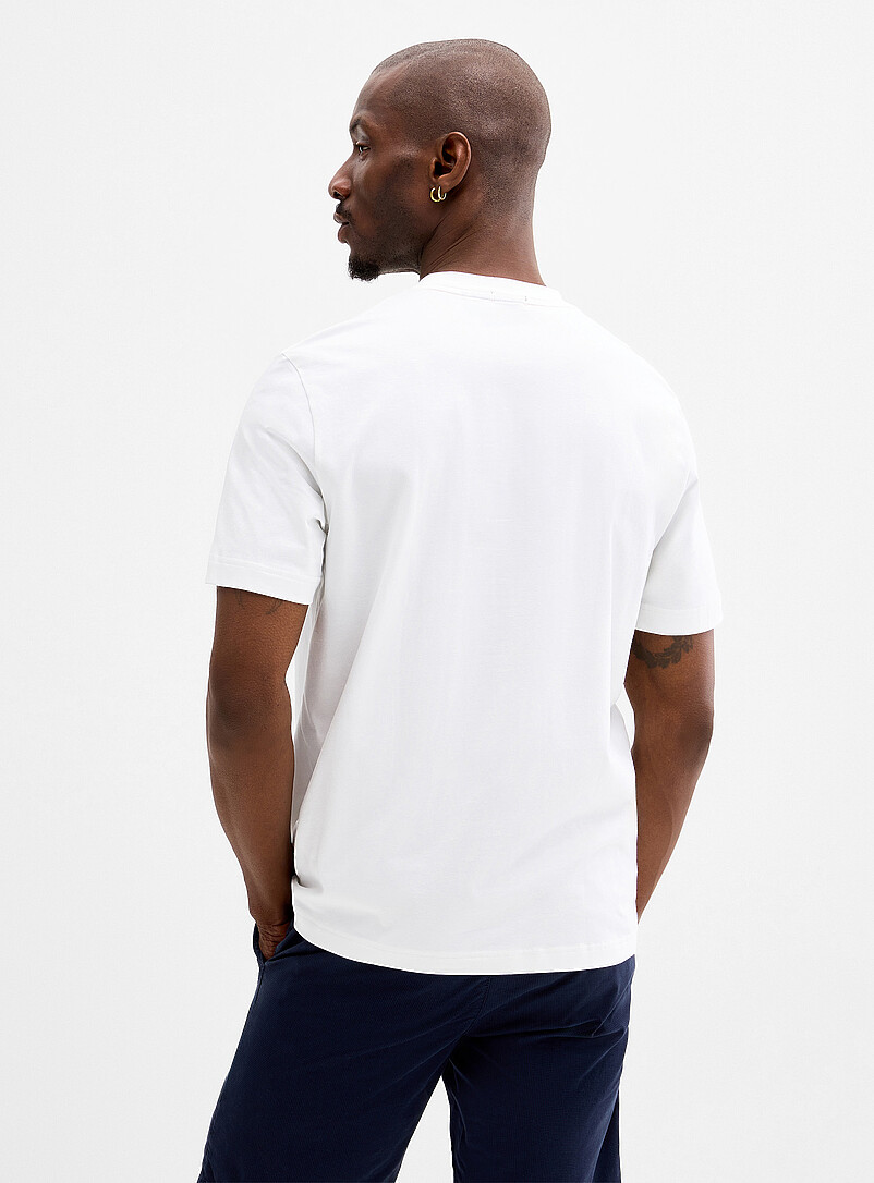 BOSS Ivory/Cream Beige Minimalist logo T-shirt for men