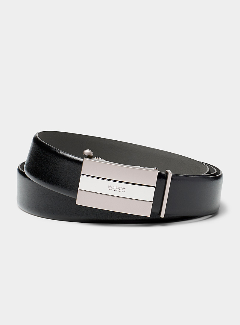 BOSS Black Icon metallic buckle minimalist belt for men