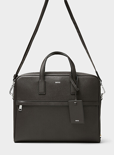 Zair regenerated leather briefcase