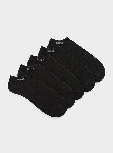 Comfortable solid ped socks 5-pack