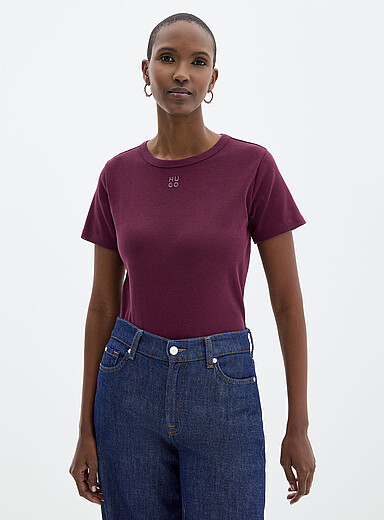 Embroidered logo crew-neck T-shirt